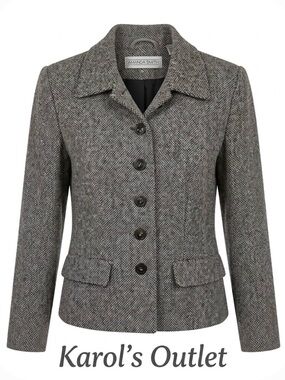 AMANDA SMITH Lined Dress Blazer, Women’s Size 6, Black White